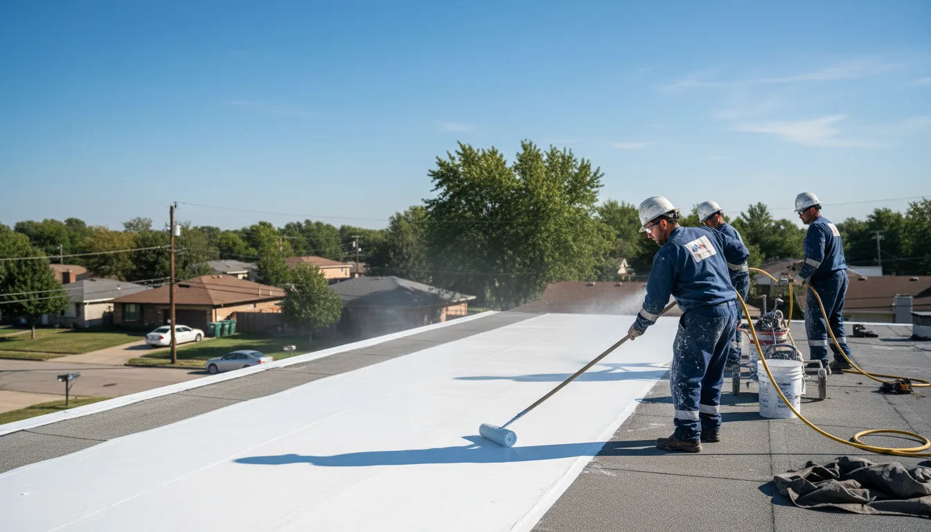 Commercial roof coating in Toulon, IL near me